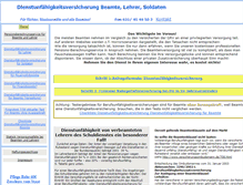 Tablet Screenshot of dienstunfaehigkeitsversicherung-beamte-lehrer.de